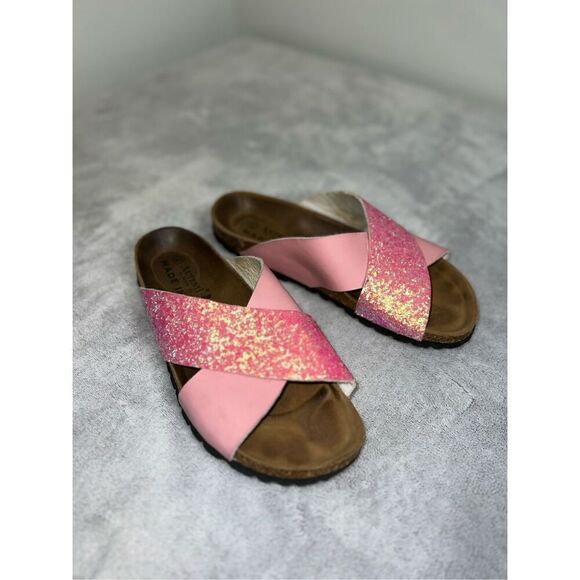 Women’s Glitter Pink Slide Sandal 40 US 9.5/10 Autenti - Picture 1 of 8